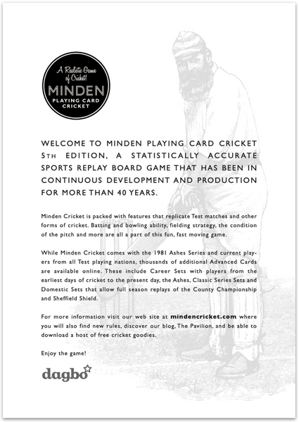 Minden Cricket Board Game - 5th Edition (PDF Edition)